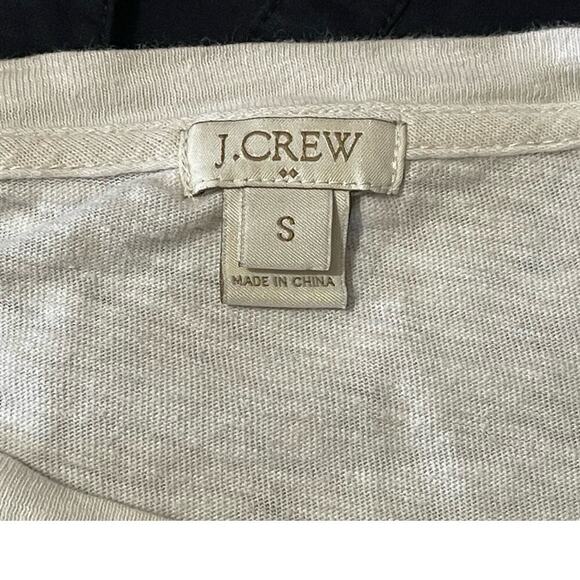 J. Crew Womens Embroidered Floral Peasant Top Cream 3/4 Sleeves Crewneck Small - Picture 3 of 10